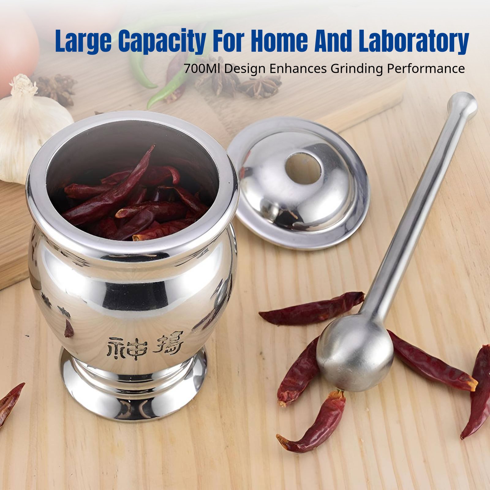 Medical Labs - Sturdy 304 Steel Laboratory Grinding Bowl,