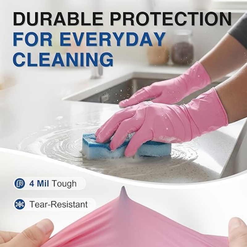 Pink Nitrile Disposable Gloves - مراجعة Disposable Gloves Nitrile وسعره