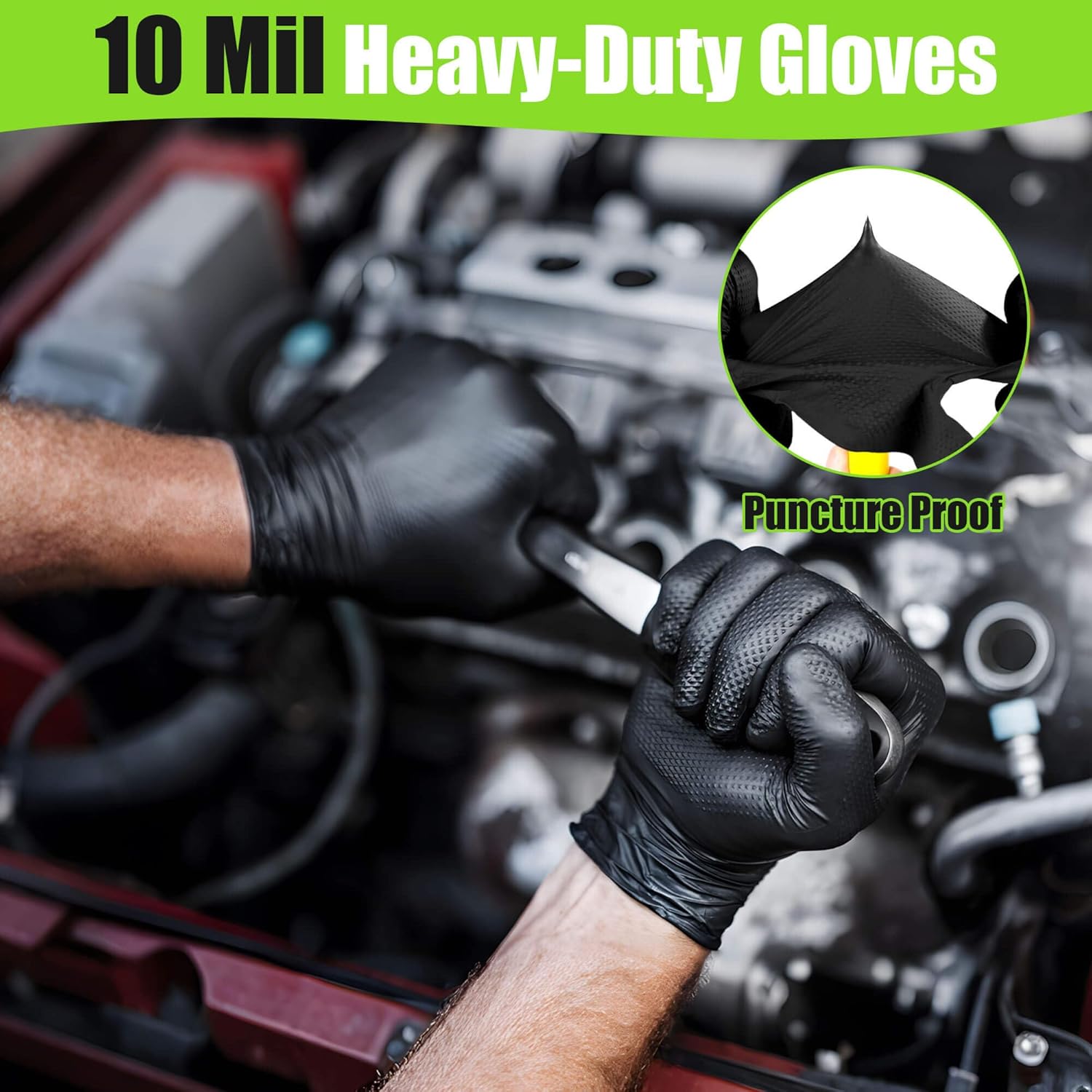 10 Mil Nitrile Gloves Large -  - مراجعة Disposable Gloves Nitrile وسعره