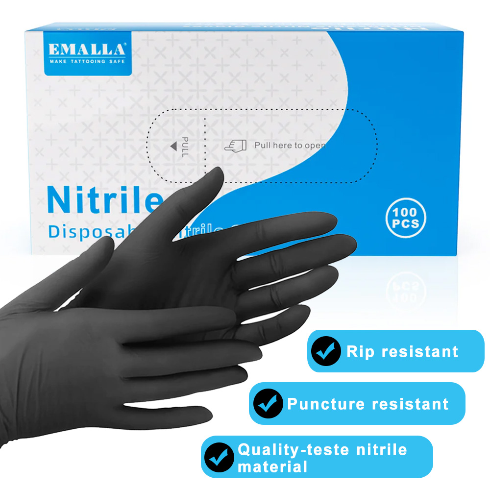 100/50/10PCS Disposable Nitril - مراجعة Disposable Gloves Nitrile وسعره