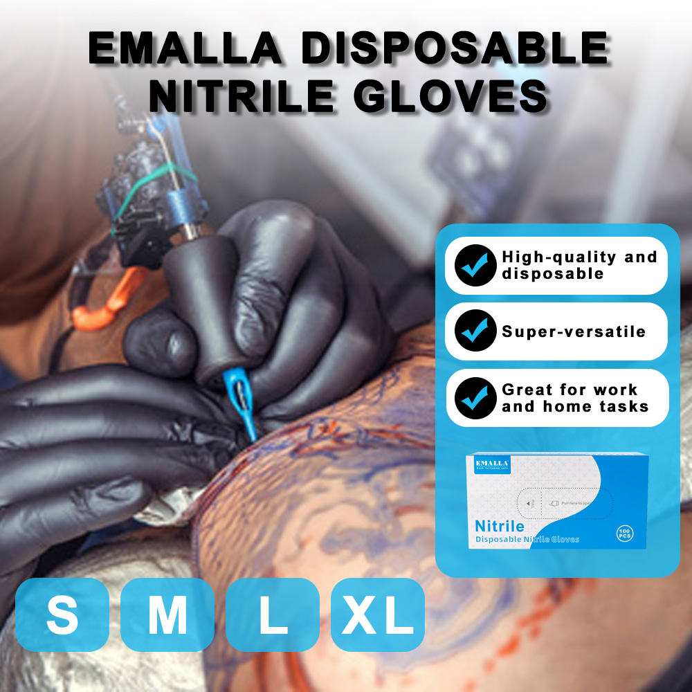 100/50/10PCS Disposable Nitril - مراجعة Disposable Gloves Nitrile وسعره