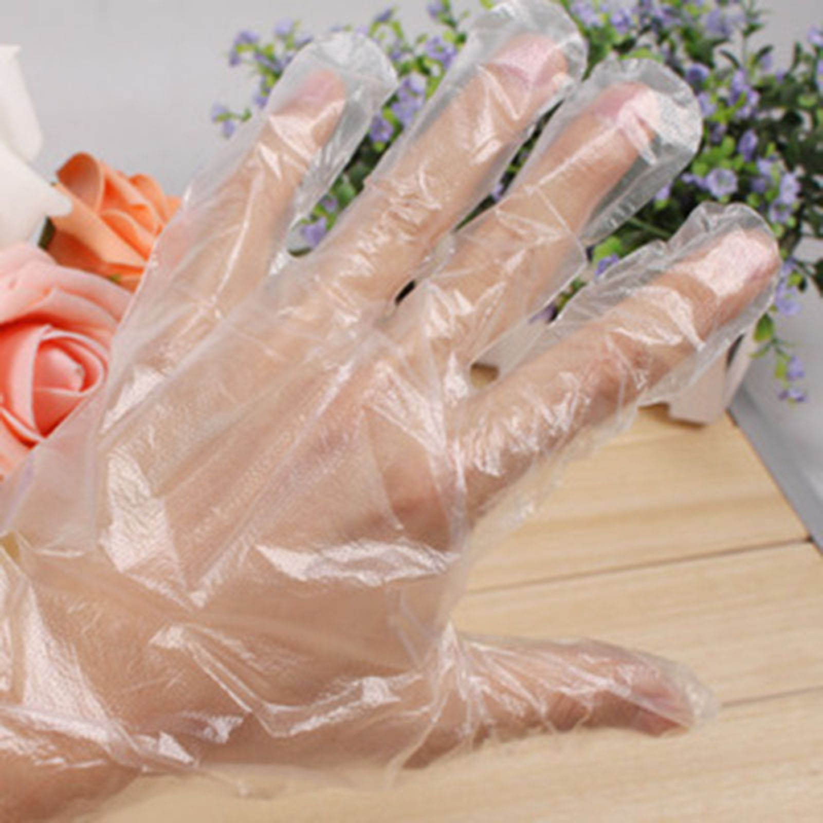 Wholesale 100pcs Plastic Dispo - مراجعة Disposable Gloves Nitrile وسعره