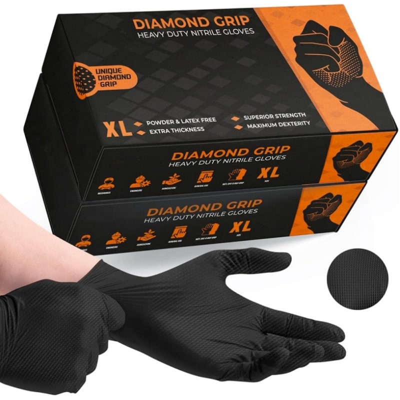 Black Heavy Duty Nitrile Dispo - مراجعة Disposable Gloves Nitrile وسعره