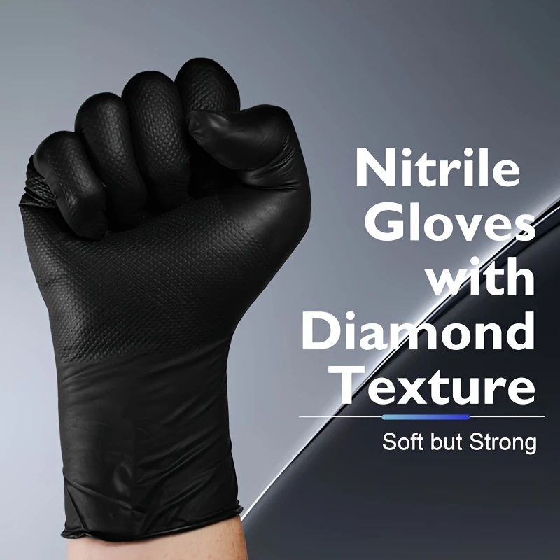 Black Heavy Duty Nitrile Dispo - مراجعة Disposable Gloves Nitrile وسعره