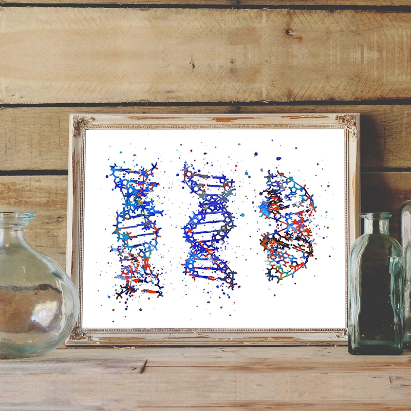 DNA Molecule Print Modern Medi - مراجعة Medical Lab Posters وسعره