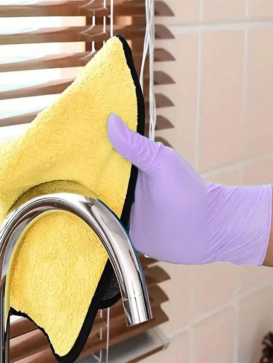 100/50/4pcs Disposable Purple  - مراجعة Disposable Gloves Nitrile وسعره