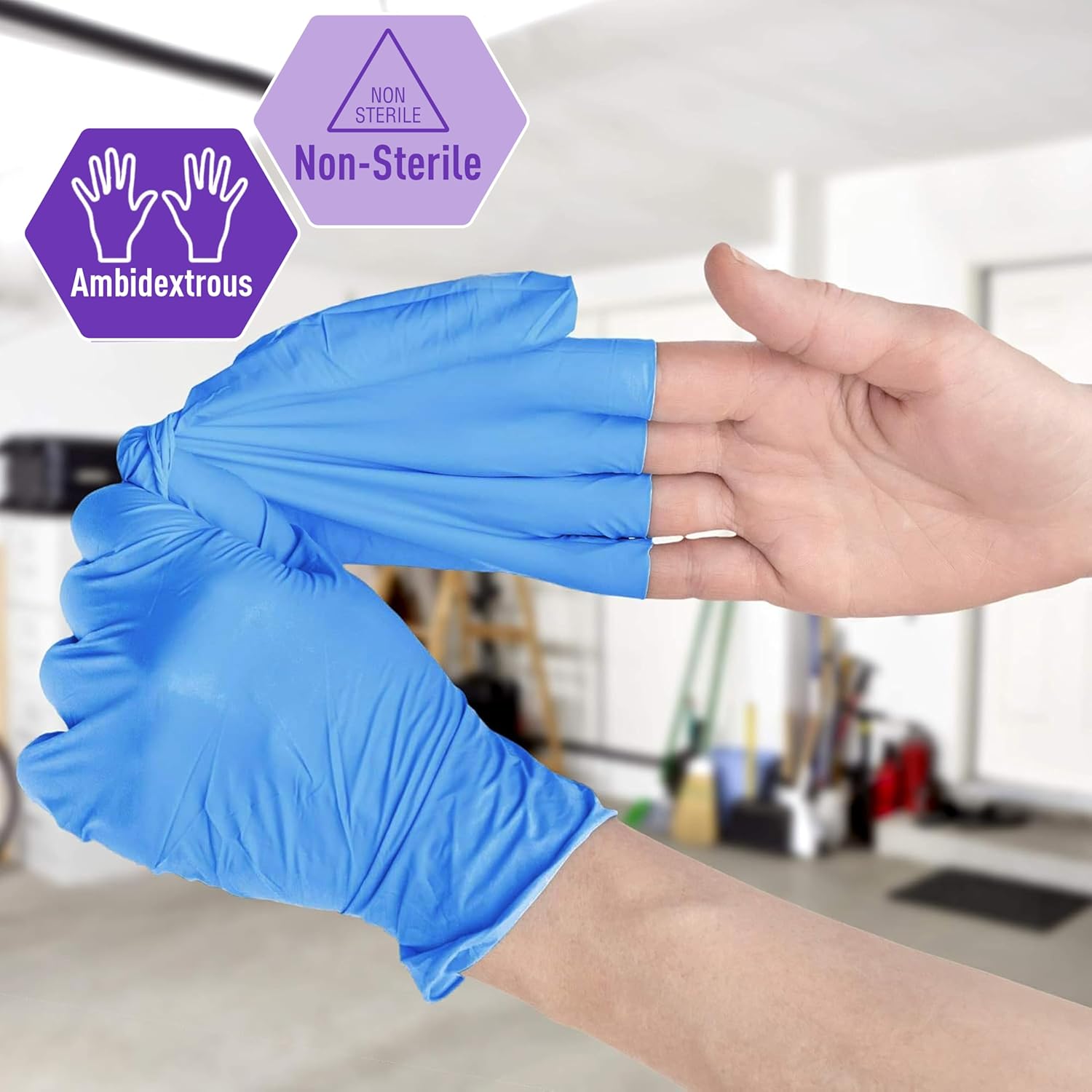 Powder-Free Nitrile/Vinyl Blen - مراجعة Disposable Gloves Nitrile وسعره