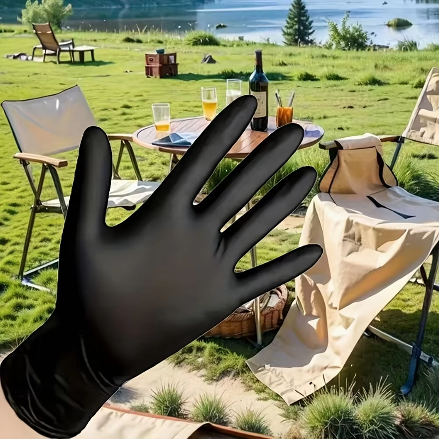 100Pcs Disposable Nitrile Glov - مراجعة Disposable Gloves Nitrile وسعره