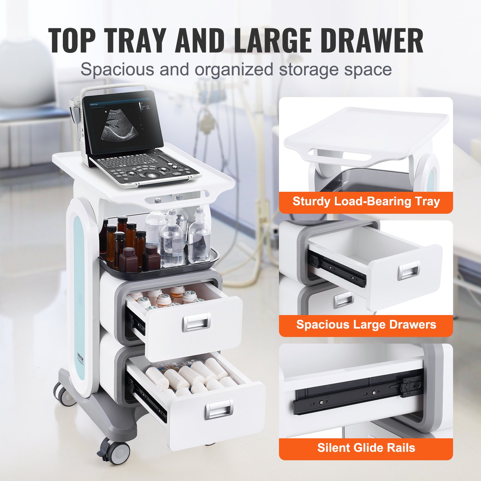 3 Tiers Lab Carts Mobile Medic - مراجعة Medical Labs وسعره