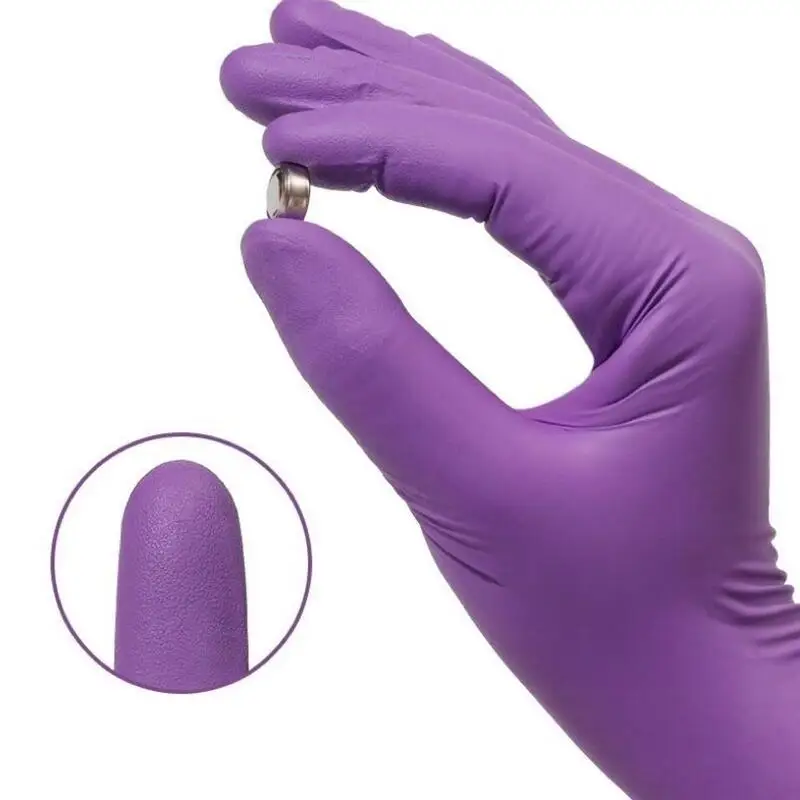 50/100PCS Violet Nitrile Glove - مراجعة Disposable Gloves Nitrile وسعره