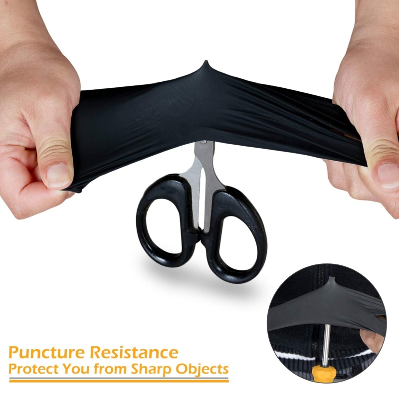 100PCS Black Nitrile Gloves Di - مراجعة Disposable Gloves Nitrile وسعره