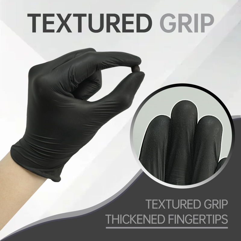 100PCS Black Nitrile Gloves Di - مراجعة Disposable Gloves Nitrile وسعره