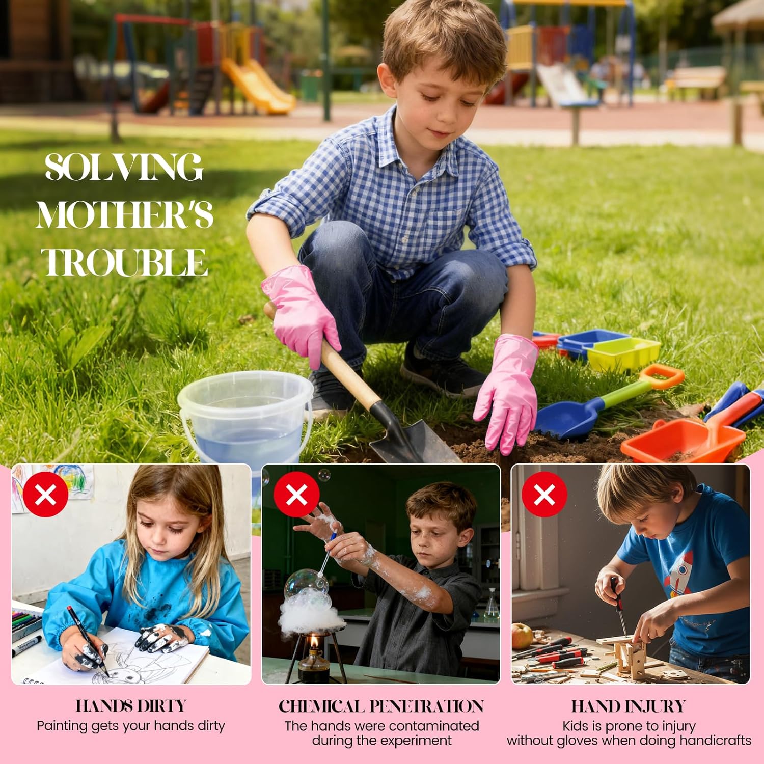Kids Disposable Gloves for 3-8 - مراجعة Disposable Gloves Nitrile وسعره