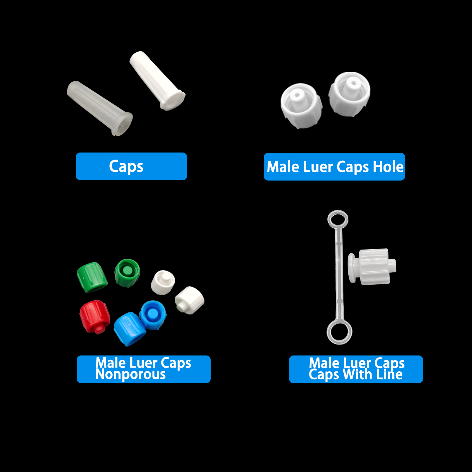 500pcs Male Luer Caps Hole for - مراجعة Medical Labs وسعره