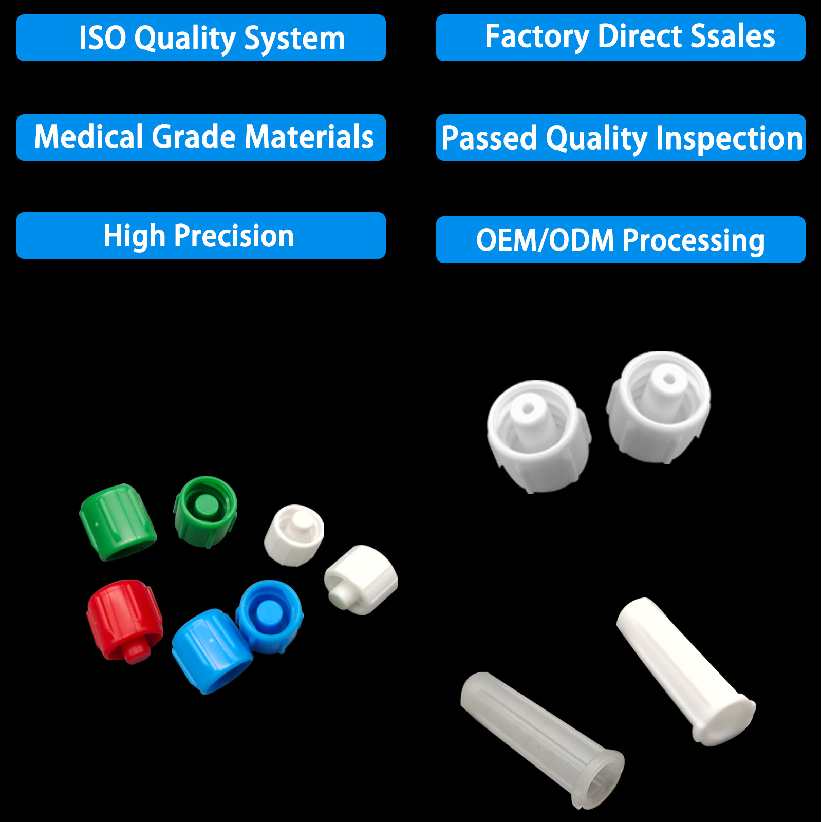 500pcs Male Luer Caps Hole for - مراجعة Medical Labs وسعره